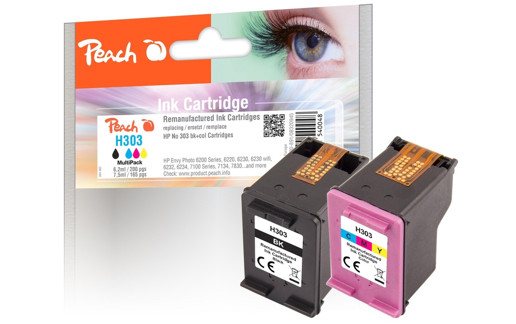 Peach Encre HP No. 303 Multi-Pack 3YM92A 1x BK, 1x CMY