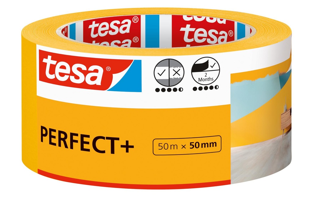 tesa Ruban de peintre Perfect+ 50 m x 50 mm