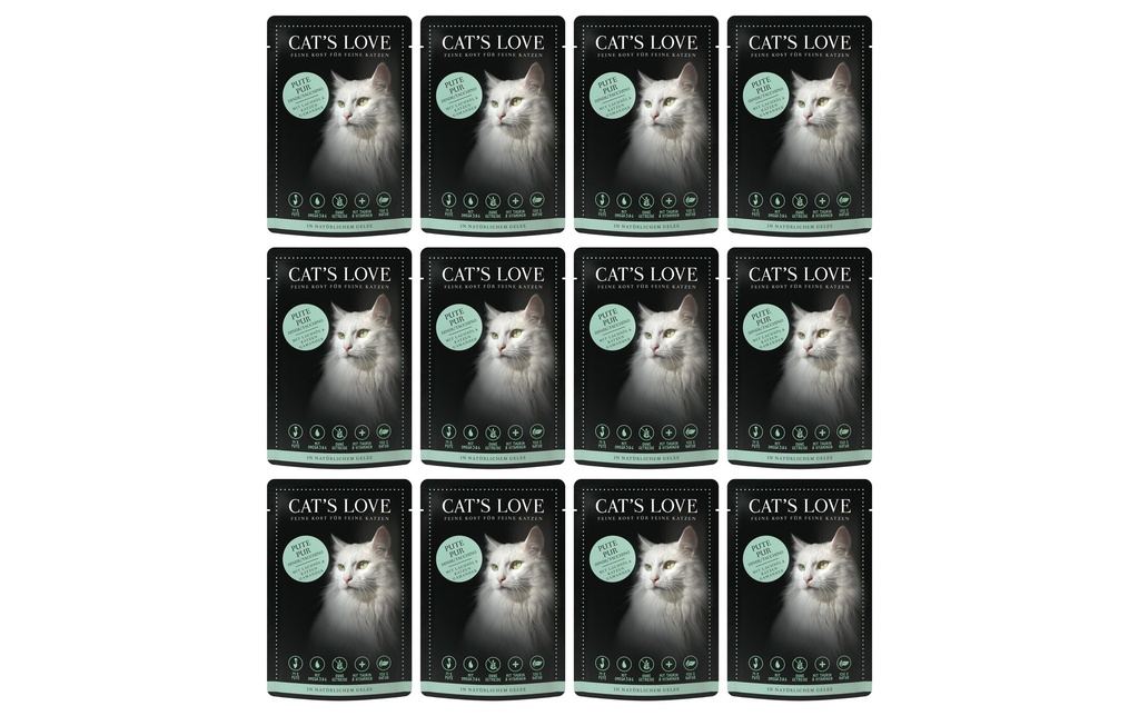 Cat's Love Alimentation humide Adulte dinde, 12 x 85 g