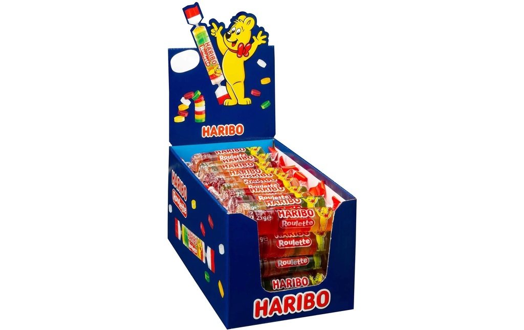 Haribo Int. Bonbons gommeux Roulette aux fruits 50 x 25 g