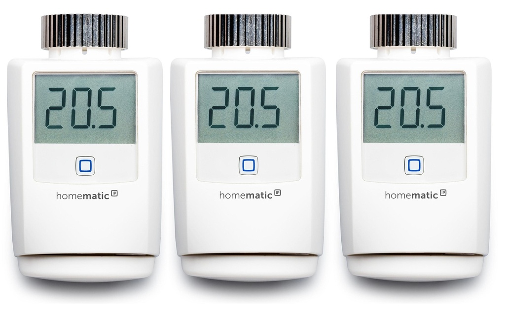 Homematic IP Thermostat de radiateur radio pour maison intelligente (kit de 3 pièces)