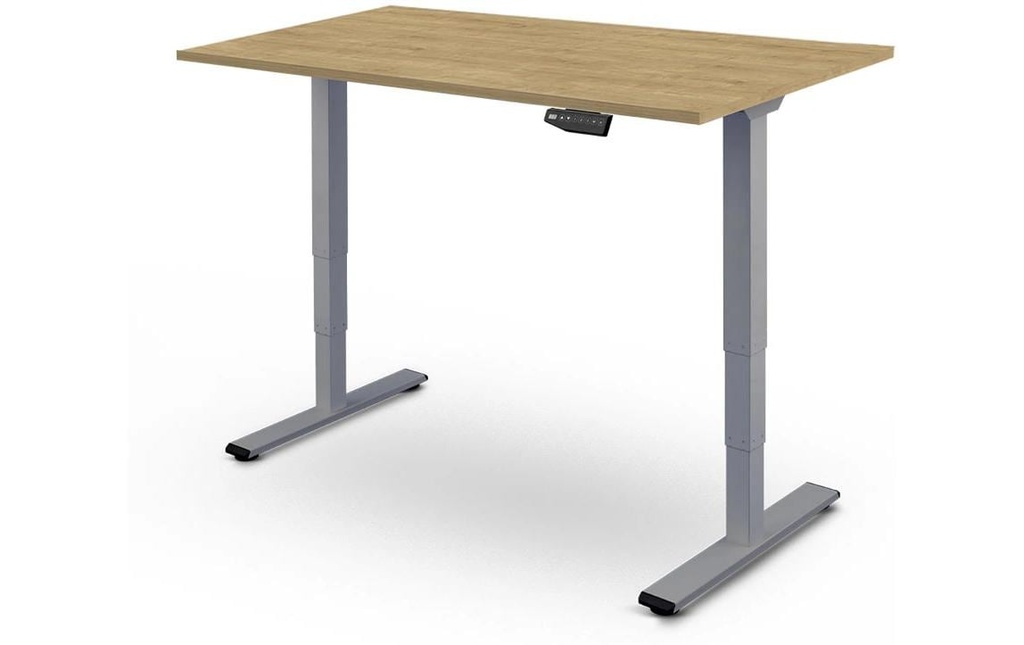 Contini table de bureau réglable en hauteur 1.8 x 0.8 m décor chêne