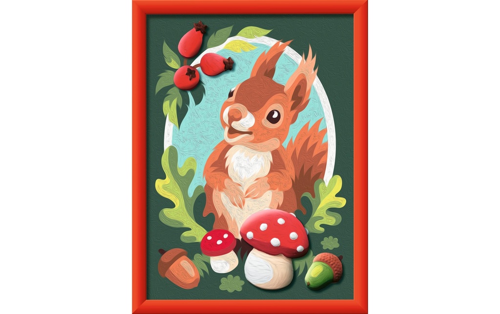 Ravensburger Peinture avec chiffres Écureuil avec 14 couleurs acryliques