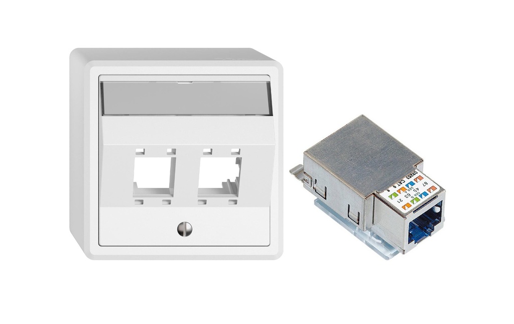 Feller EDIZIOliv Prise réseau AP y compris 1x module R&M freenet Cat. 6