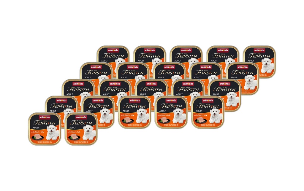 animonda Alimentation humide de la meilleure volaille et du meilleur veau, 22 x 150 g Kit