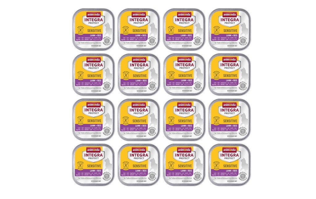 Animonda Integra Protect Nourriture humide Sensitive agneau &amp; riz, 16 x 100 g