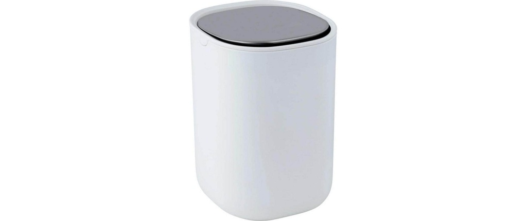 Wenko Poubelle à couvercle basculant Frini 1.5 l, Blanc