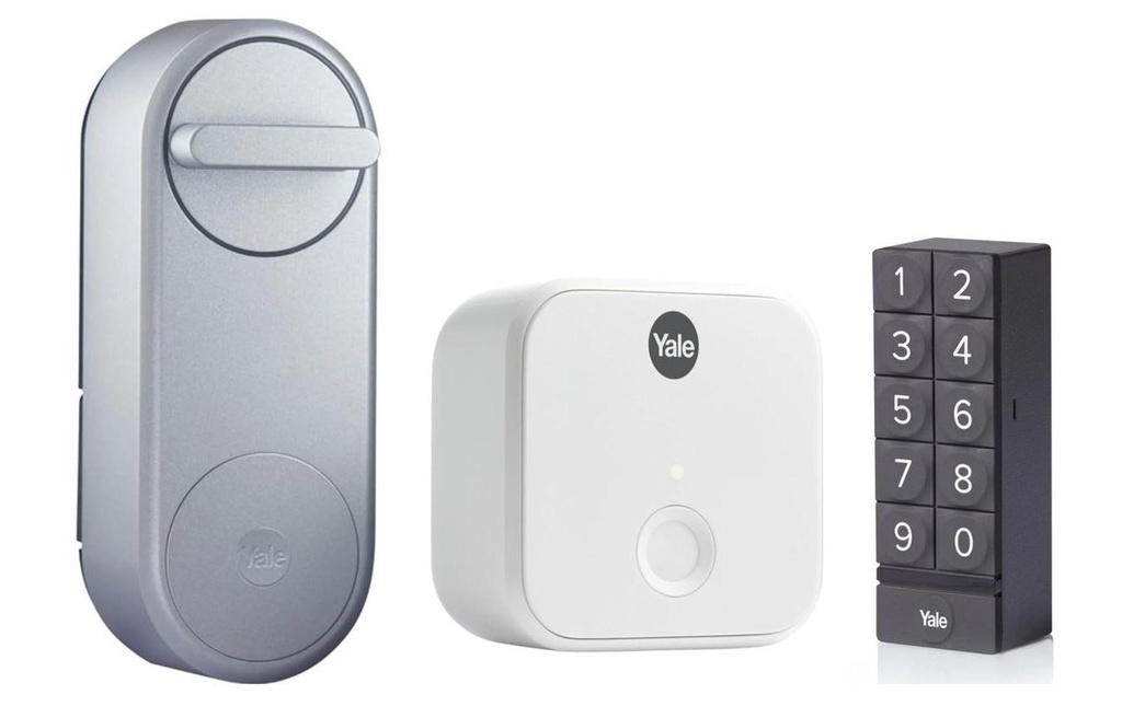 Yale Linus Smart Lock EU, Bridge vet clavier inclus Argenté