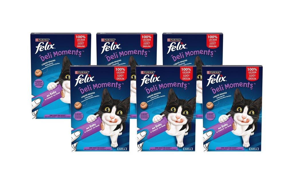 Felix Collation pour chat Deli Moments canard 6x 4 x 10g