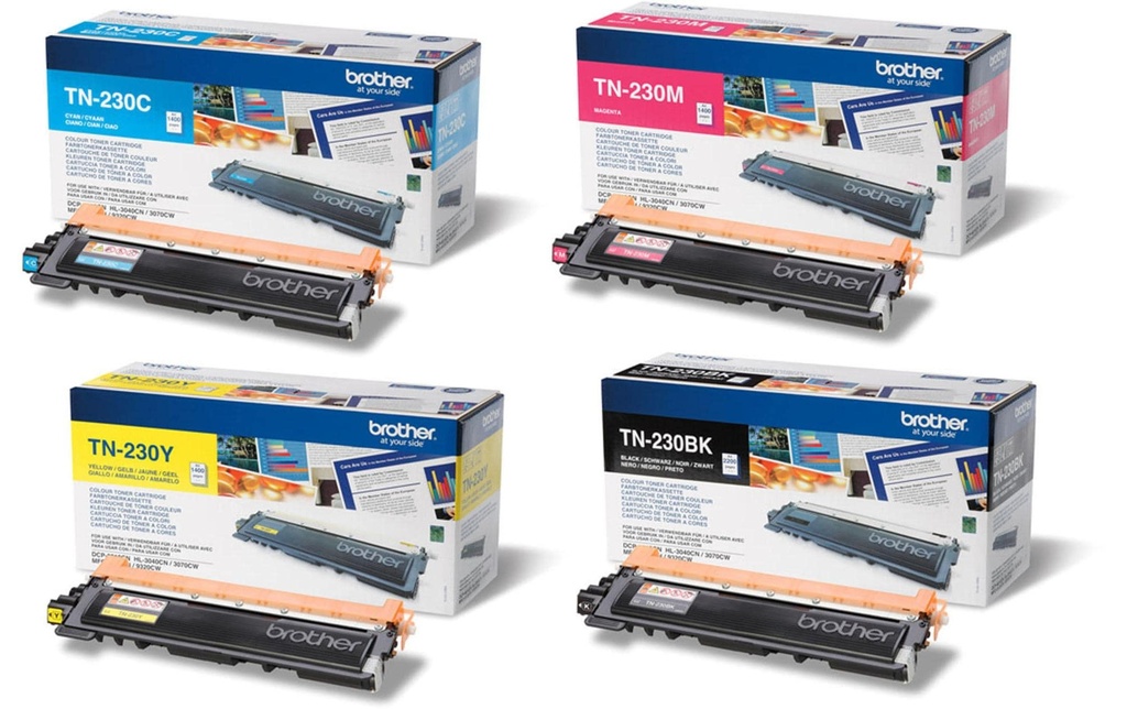 Brother Kits de toner TN-230  Magenta/Yellow/noir/Cyan