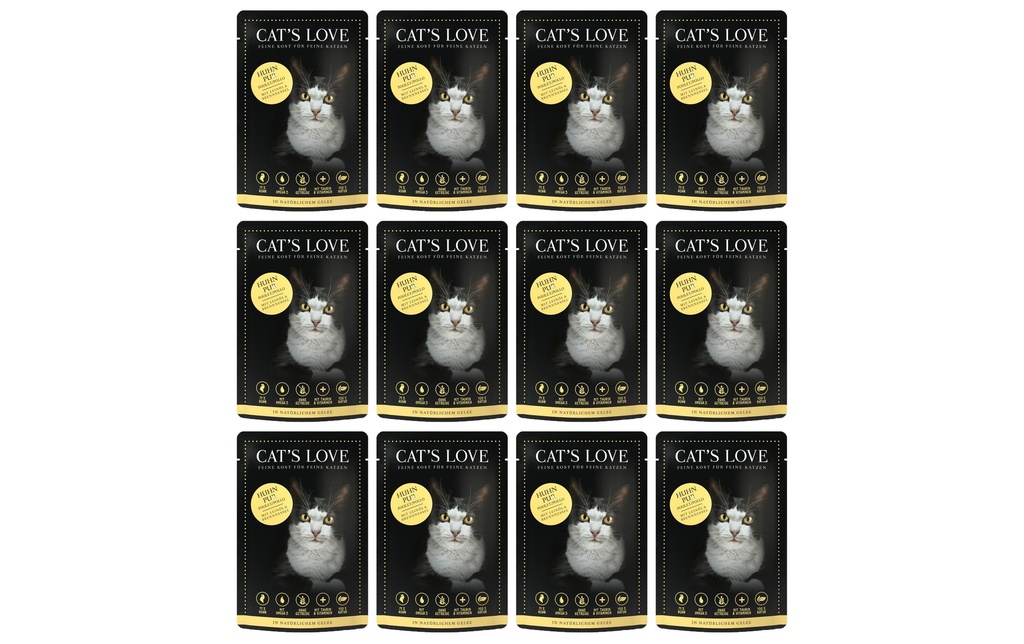 Cat's Love Alimentation humide Adulte poulet, 12 x 85 g