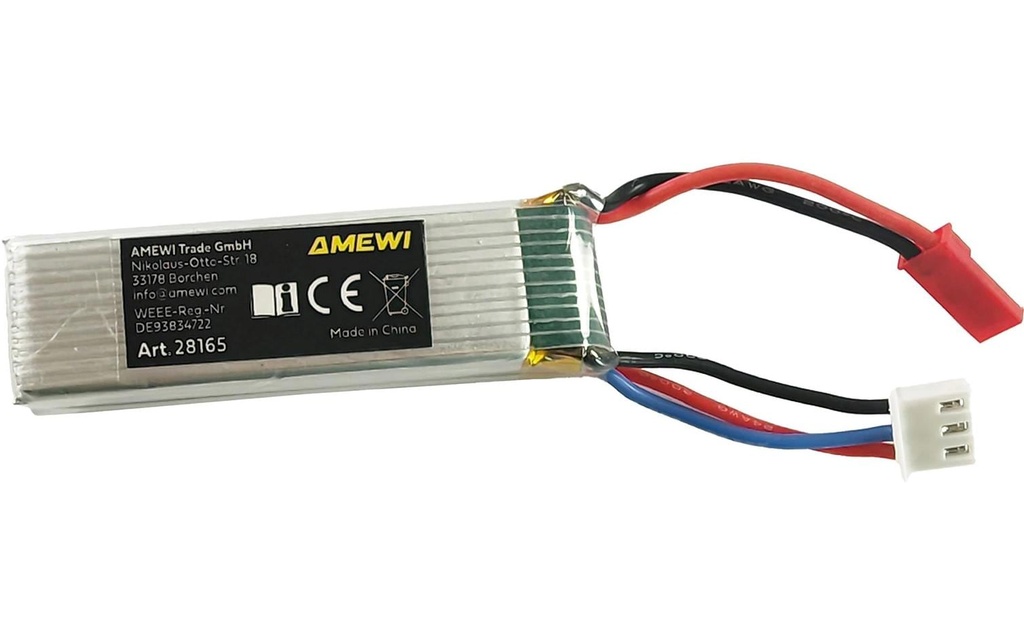 Amewi Batterie RC LiPo 2S 7.4 V 600 mAh 30C JST-BEC