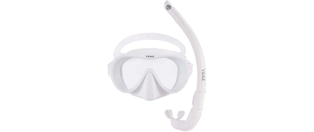 YEAZ Ocean Vibes Snorkel & Mask Blanc