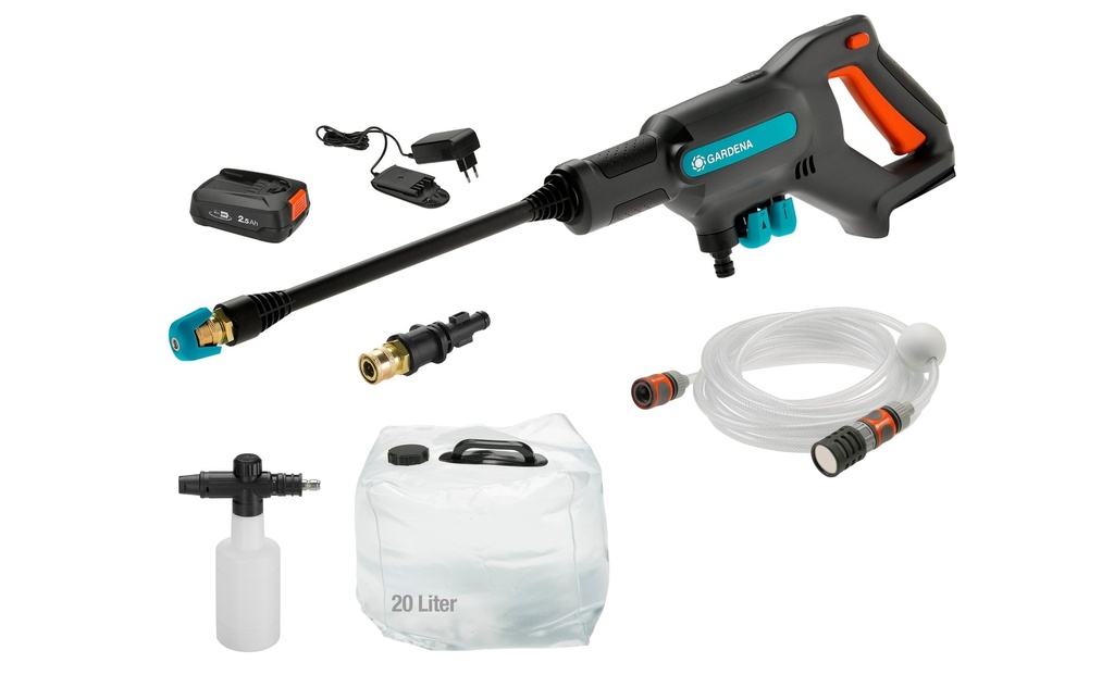 GARDENA Nettoyeur pression moyenne à batterie AquaClean 24/18 V P4A Premium Set