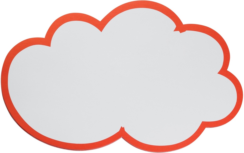 Franken Cartes de présentation Nuage 42 x 25 cm, blanc/rouge, 20 pièces