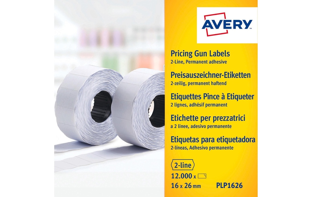 Avery Zweckform Étiquette de prix Permanent 26 x 16 mm, 12000 pièces