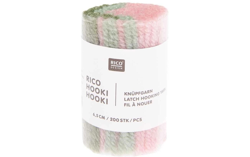 Rico Design Rico Hooki Hooki fil à nouer, marbré Rose pâle