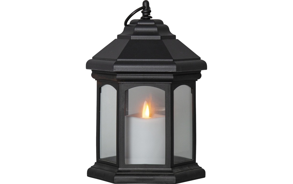 Star Trading Lanterne Linta Outdoor, noir, 26 cm, fonction minuterie