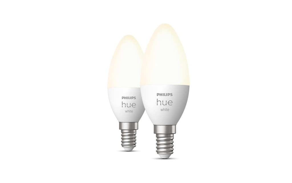 Philips Hue Ampoules White E14 bougie double pack 2 x 470 lm