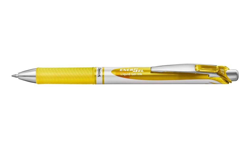 pentel Stylo à encre gel EnerGel 0.7 mm, jaune