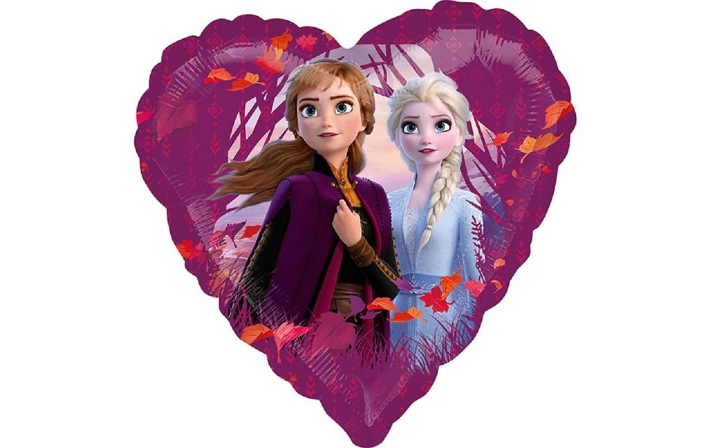 Amscan Ballon en aluminium Disney Frozen II, cœur 45 cm