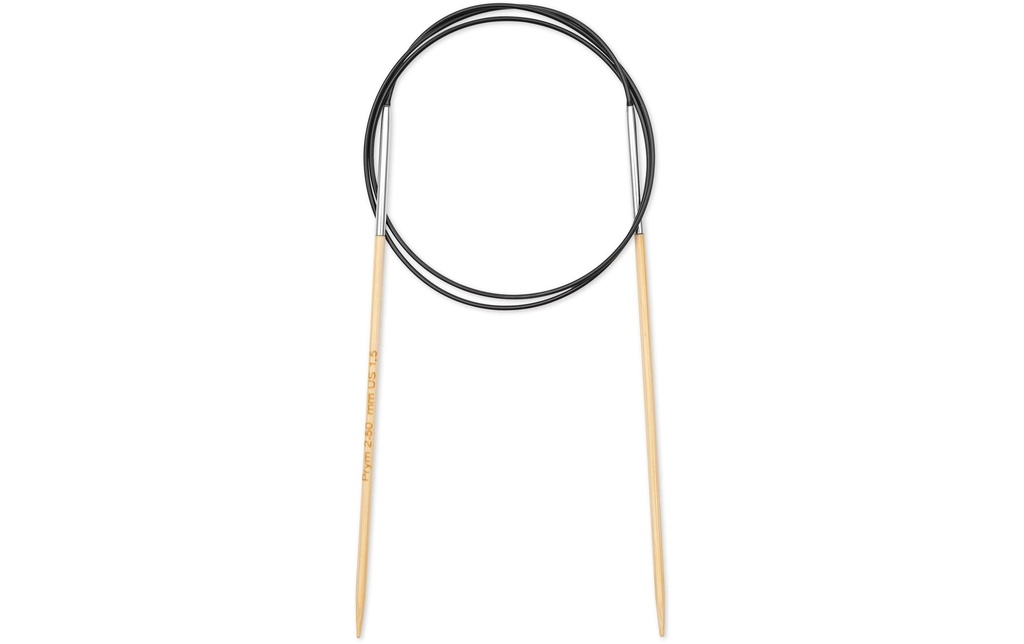 Prym 1530 Aiguille à tricoter circulaire BAMBUS 2.50 mm, 80 cm