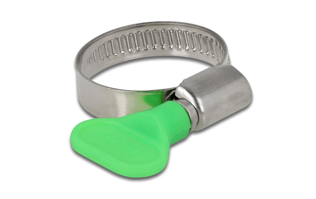 Delock Collier de serrage 22-32 mm, vert 10 pièces