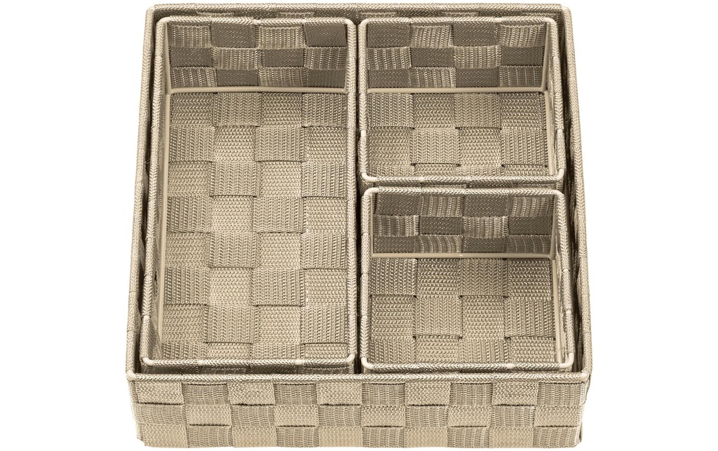 diaqua® Panier de rangement Irina 4 pièces, Beige