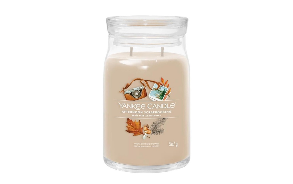 Yankee Candle Signature Bougie parfumée Afternoon Scrapbooking Signature Large Jar