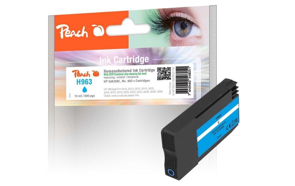 Peach Toner HP No. 963 C, 3JA23AE Cyan