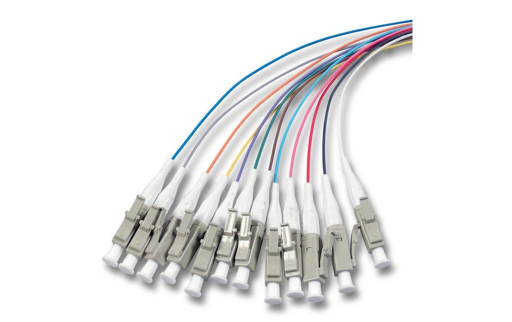 Lightwin Fibres en tire-bouchon LC, MM, OM3, 2 m 12 Pièce/s