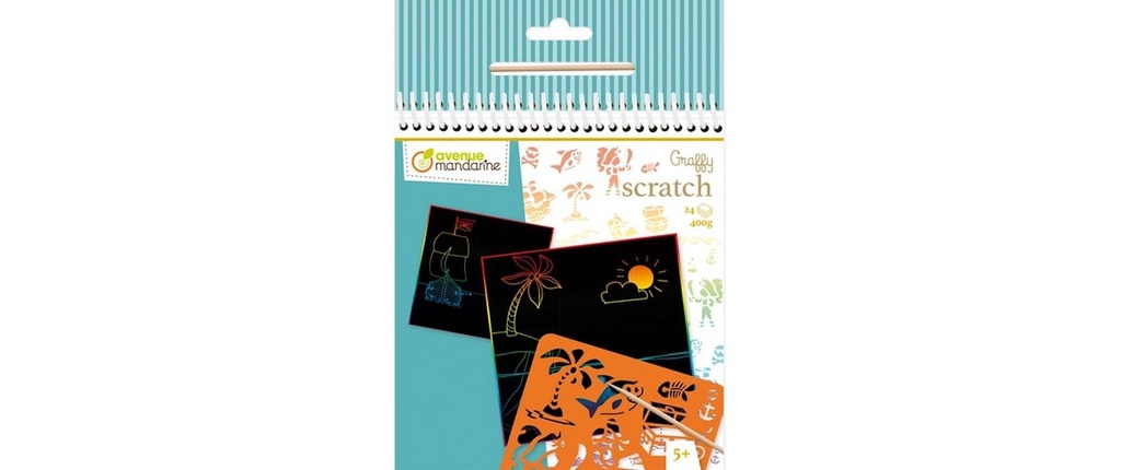 Avenue Mandarine Kits de bricolage Graffy Scratch Pirates