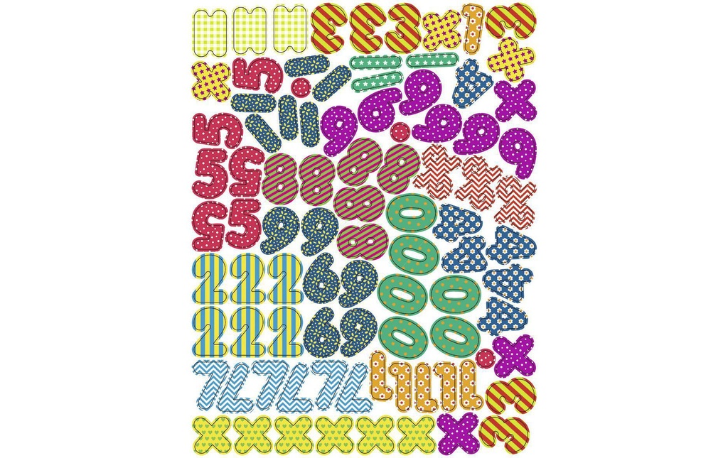 URSUS Aimant Chiffres et symboles multicolores, 100 pièces