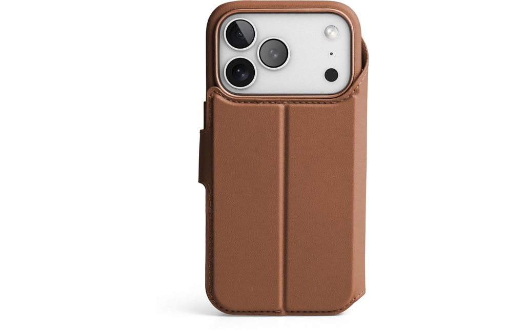 Vonmählen Book Cover Vegan Leather iPhone 17 Pro Brown