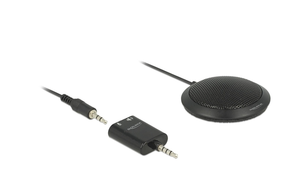Delock Microphone à condensateur 3.5 mm pour la conférence