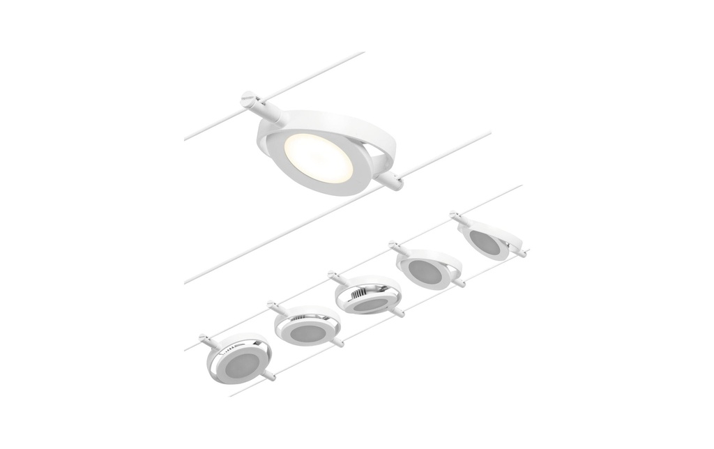Paulmann CorDuo LED Système de câble RoundMac Set de base Blanc Chrome