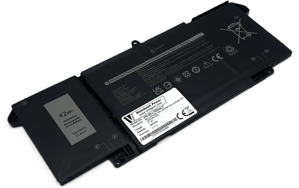 Vistaport Batterie pour Dell Latitude 7520/7420/7320/5320