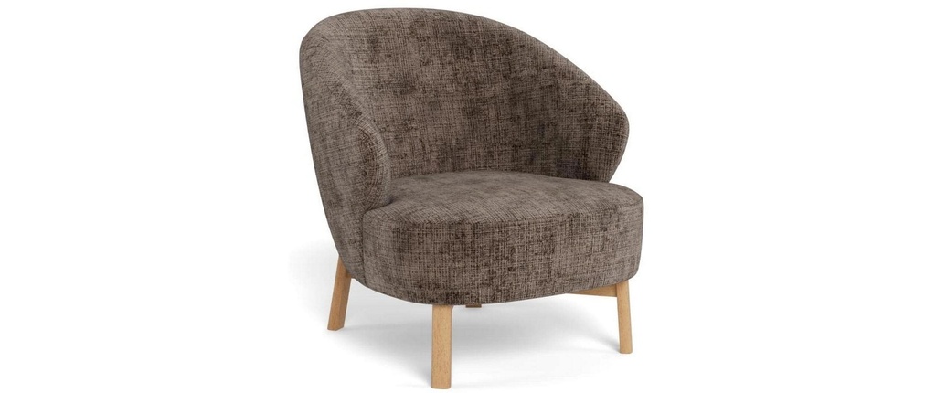 AC Design Fauteuil Darlene Marron, 77.5 x 78 cm