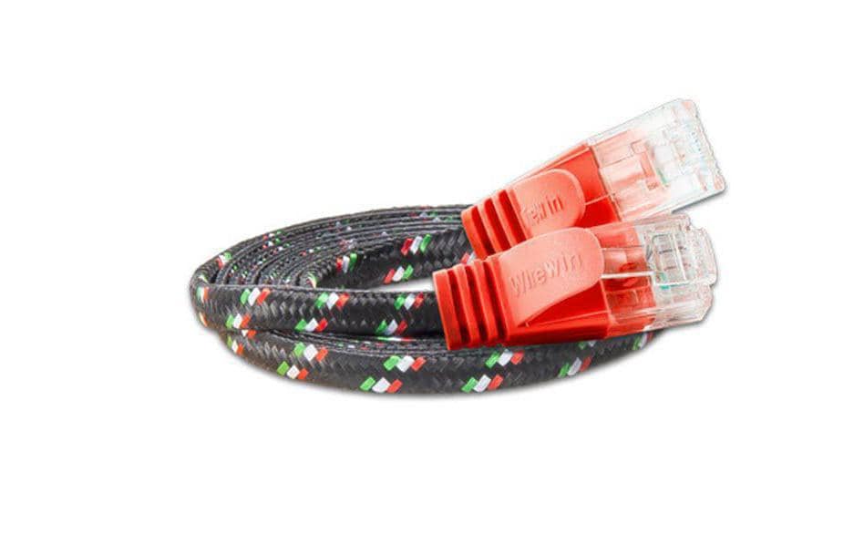 SLIM Câble patch slim RJ-45 - RJ-45, Cat 6, UTP, 0.5 m, Rouge