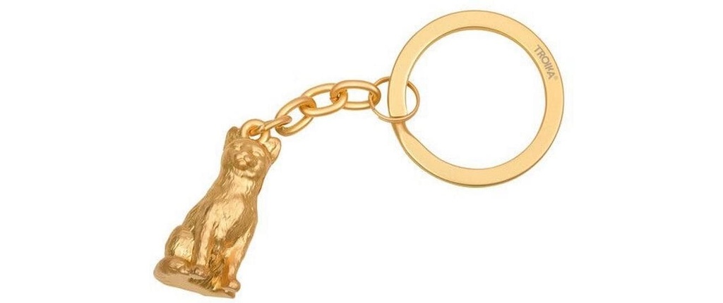 Troika Porte-clés Chat Cléopâtre Or