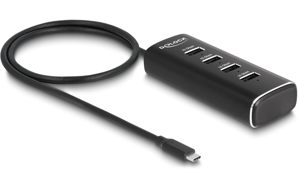 Delock Hub USB 4x USB A 10Gbps/1x USB C 10Gbps