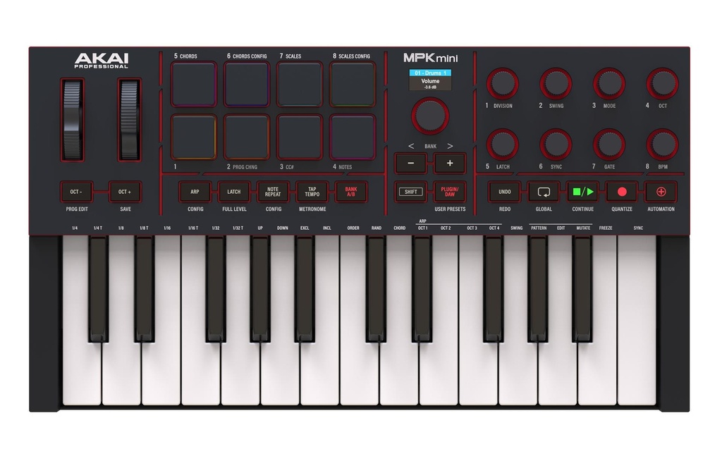 Akai Contrôleur clavier MPK Mini IV Noir