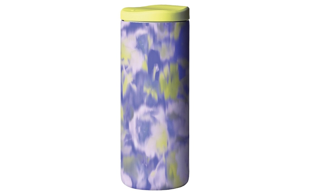 BioLoco Gobelet isotherme Neo-Soft flowers 350 ml, Bleu/Jaune