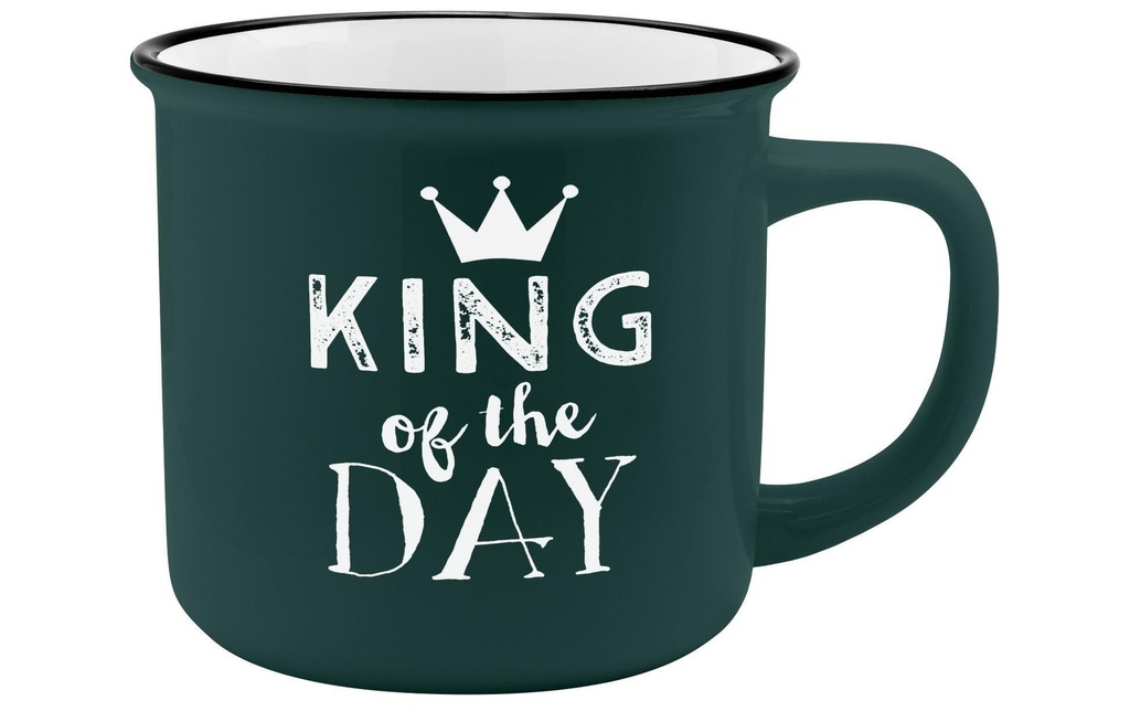 Sheepworld Tasse universelle King of the Day 350 ml, 1 Pièce/s, Vert foncé