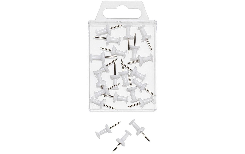 WEDO Punaise 9 mm Blanc, 20 pièces