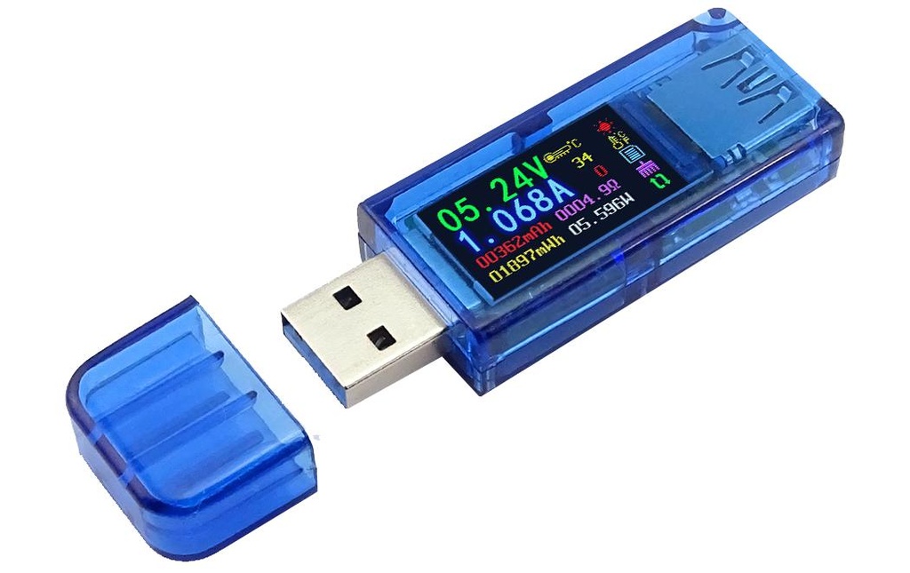 jOY-iT Appareil de mesure USB 3.0 Volt / Ampèremètre