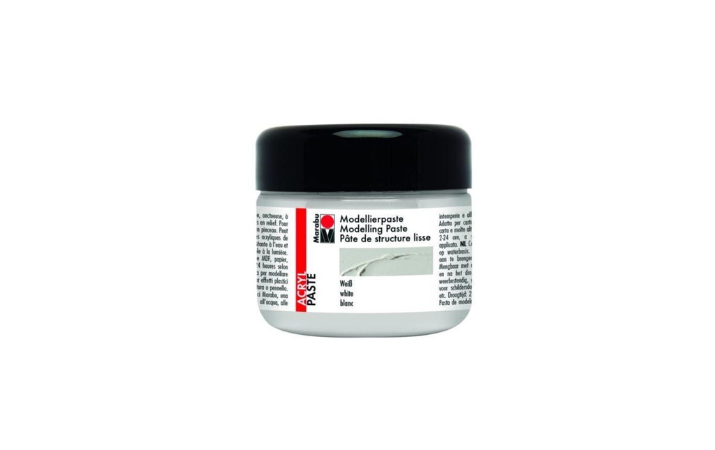Marabu Pâte à modeler 225 ml, Blanc
