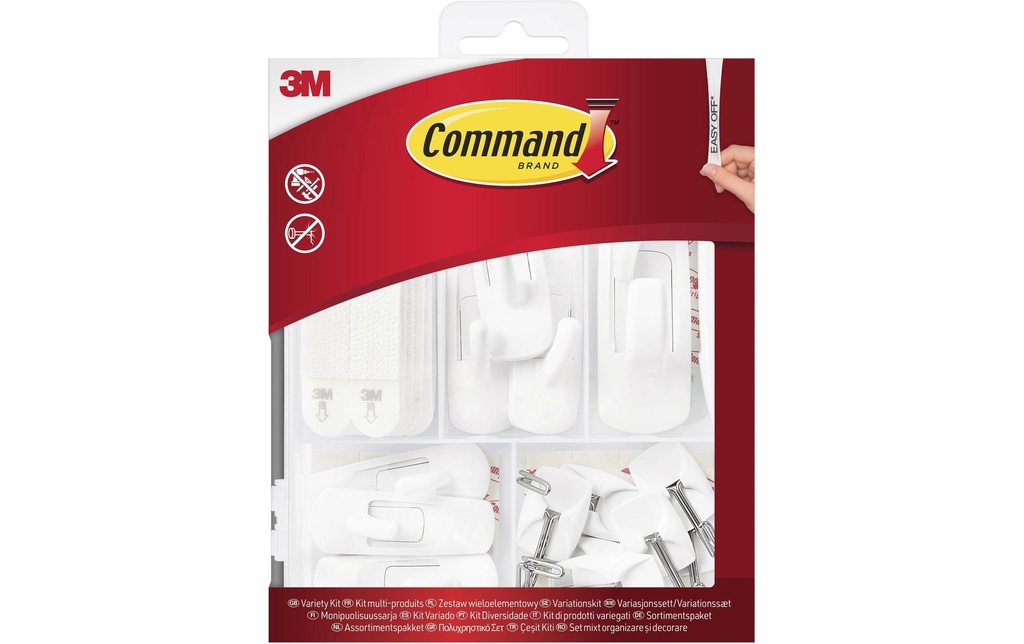 Command Crochet adhésif Kit tout usage 2 kg, Blanc