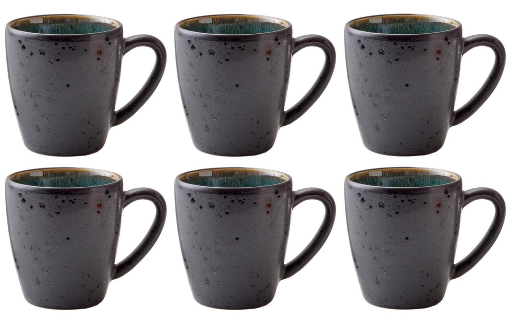 Bitz Tasse à café 190 ml, 6 Pièce/s, Noir/Vert