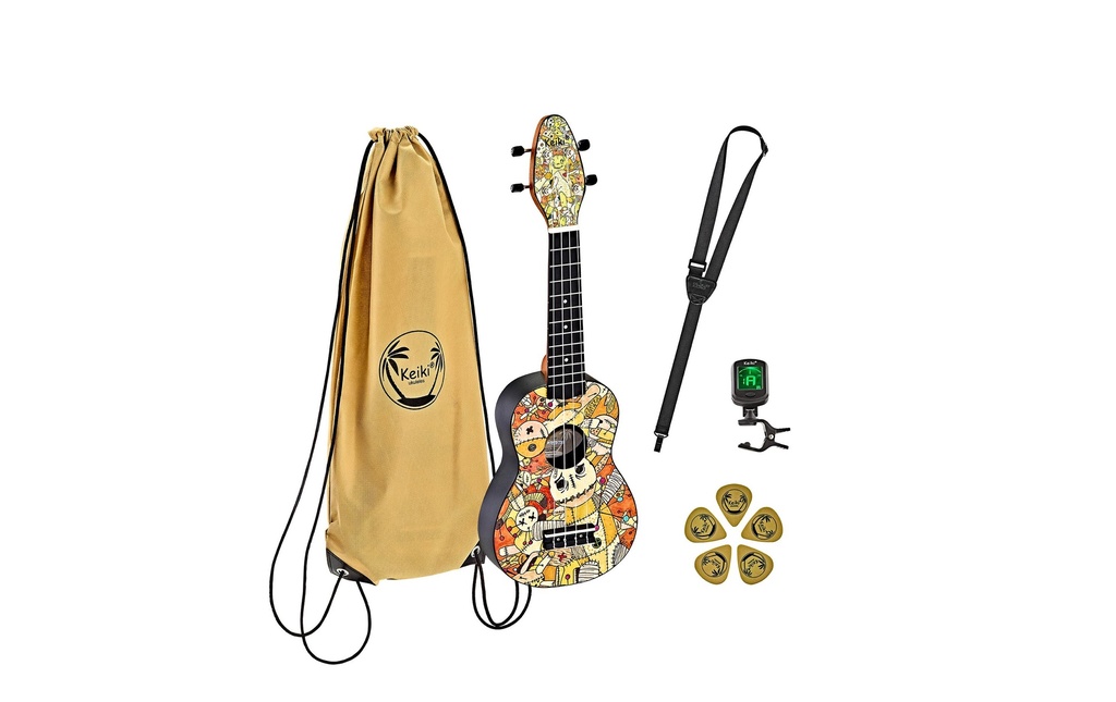 Ortega Guitars Ukulélé Keiki Package K2-VP – Voodoo Puppet